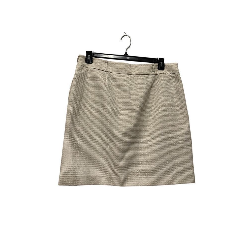 NWT Anne Klein Size 14 Tan Gold Workwear Skirt Pockets Clueless Office Siren